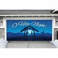 My Door Decor 7 x 16 ft. Nativity Scene O Holy Night Christmas Door Mural Sign Car Garage Banner, Multi Color MY585781